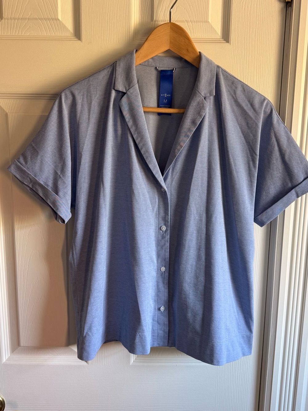 Kit and Ace Light Blue Short-Sleeve Button-Down Shirt